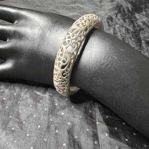Intricate Vintage Sterling Silver Filigree Bracelet